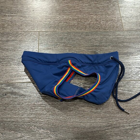 2(X)IST Men’s Swim Brief – Size Small – Navy with Rainbow Trim - Picture 6 of 8